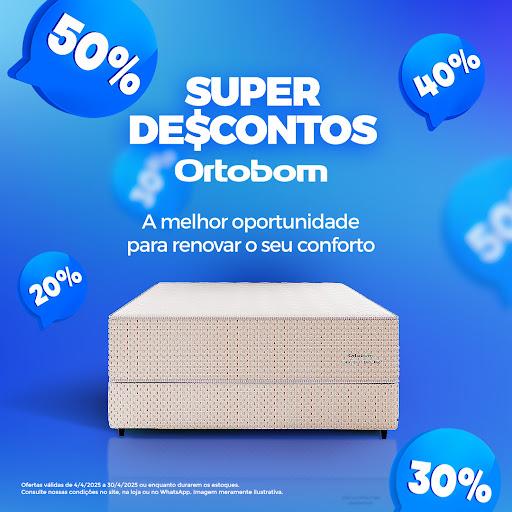🔵 Super Descontos Ortobom com até 50%OFF

A melhor oportunidade para renovar seu conforto com ofertas especiais em colchões, bases, cabeceiras, travesseiros e muito mais!

Passe em nossa loja e aproveite.

Só neste mês, oportunidade por tempo limitado!