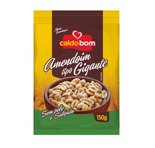 Amendoim Tipo Gigante 150g - Caldo Bom - Sem pele, frito e salgado

Ingredientes: amendoim, gordura vegetal hidrogenada, sal refinado.
ALÉRGICOS: CONTÉM AMENDOIM, CASTANHA DE CAJU E DERIVADOS DE SOJA.
ALÉRGICOS: PODE CONTER AVELÃ, MACADÂMIA, AMÊNDOA, DERIVADOS DE LEITE E TRIGO.
CONTÉM GLÚTEN.