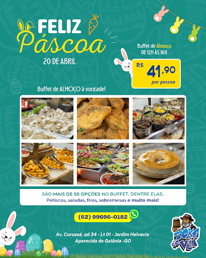 ALMOÇO: Buffet especial de Páscoa!