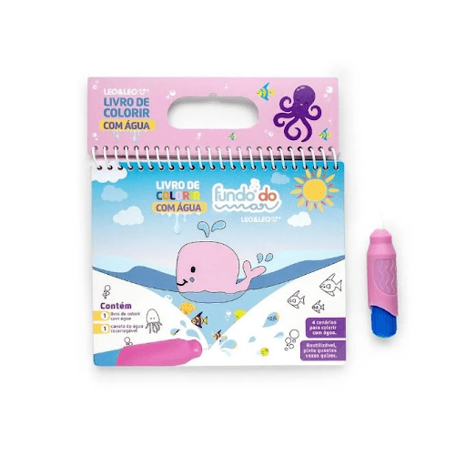 Livro de Colorir com Água Fundo Do Mar + Pincel - Leo&Leo - Qual criança não gosta de brincar com água, ainda mais se for para colorir? Mas espera aí: colorir com água? Com o Livro de Colorir com Água Fundo Do Mar - Oppbag c/ 1 Un 4 Páginas + Pincel Leo&Leo isso é possível.
Superdivertido e diferente, basta encher de água o pincel e sair colorindo o livrinho. E sabe o que é melhor? Dá pra colorir não apenas uma vez, mas quantas vezes quiser, sem sujeira.
Encadernado em espiral, o livro possui 4 cenas com o tema Fundo do Mar para colorir com pincel com reservatório de água que acompanha. Saiba como funciona: as cores e imagens ficam escondidas e são reveladas instantaneamente assim que entram em contato com a água. E desaparecem ao secar em alguns minutos, podendo ser usado novamente logo em seguida!
O Livro de Colorir com Água Fundo Do Mar - Oppbag c/ 1 Un 4 Páginas + Pincel Leo&Leo é indicado para crianças a partir de 4 anos, possui certificado e oferece muita diversão, além de estimular a curiosidade e a criatividade das crianças, bem como um brinquedo educativo.