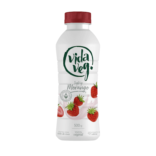 Iogurte Vida Veg Coco Com Morango 500g - Feito com leite de coco, muito cremoso e gostoso, esta é a escolha perfeita para seu café da manhã ou para aquele lanche delicioso entre as refeições. 

-  100% vegetal:  Adequado para todos os estilos de vida.
-  Fonte de cálcio, vitaminas e minerais:  Fortaleça seus ossos e sua saúde de forma natural.
-  Sem lactose:  Perfeito para quem é intolerante à lactose.
-  Zero glúten e colesterol:  Uma escolha segura e saudável.
-  Probiótico: é enriquecido com o poder dos probióticos, como o Bifidobacterium animalis subsp. lactis BB-12®, que pode ajudar a promover a saúde intestinal e fortalecer a imunidade.

Informações importantes: 
NÃO CONTÉM GLUTÉN. SEM LACTOSE.
ALÉRGICOS: PODE CONTER AMÊNDOAS, AVEIA, CASTANHA DE CAJU E SOJA.

Transforme suas refeições em momentos deliciosos e saudáveis com o Iogurte Vida Veg!
Mais do que uma marca, somos uma comunidade que acredita no poder transformador da alimentação. Estamos aqui para inspirar e ser inspirados por você, compartilhando a visão de um mundo onde cada escolha alimentar é uma declaração de cuidado consigo mesmo e com o nosso planeta.