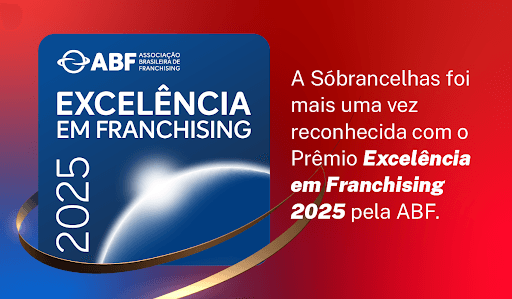 Esse prêmio reforça o compromisso com qualidade, atendimento e confiança — em todas as unidades, para cada cliente que a Sóbrancelhas tem como prioridade. É um reconhecimento não só no mercado de franchising, mas é reflexo de toda trajetória da marca.