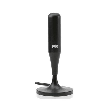 Antena Digital HDTV Interna/Externa Pix 5m - Multicoisas - Assista televisão e ouça suas estações de rádio favoritas usando a antena digital interna ou externa compatível com HDTV. Garante excelência no sinal da sua TV, diminuindo chuviscos e chiados. A antena digital Pix funciona para a captação do sinal analógico e canais UHF e HDTV/DVB-T/SDB-T/DMB-T/H/ASTC/SBTVD-TB. Ganho de 2-4DB. Pode ser utilizada na vertical, horizontal e também possui uma base com ímã que funciona como um receptor de sinal 360°.