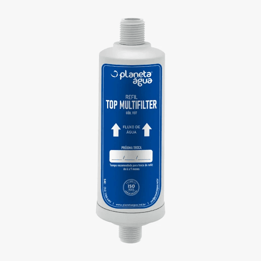Refil Top Multifilter Planeta Água, 1137 - Compatível com Aparelhos: Multifilter Planeta Água e demais instalações com rosca ou engate de 1/2''.




Pode ser utilizado juntamente com o suporte AC017




Este refil, possui excelente redução de cloro, retém partículas de sujeiras como: areia, ferrugem, e barro... Inibe o crescimento de bactérias. Sua vida útil é de 6000, vazão de 75 litros/hora e apresenta retenção de partículas classe D.




*As marcas citadas são propriedades de seus respectivos fabricantes e aparecem apenas para demonstrar a compatibilidade deste produto.