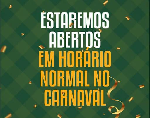 Aberto normalmente no feriado de Carnaval.
