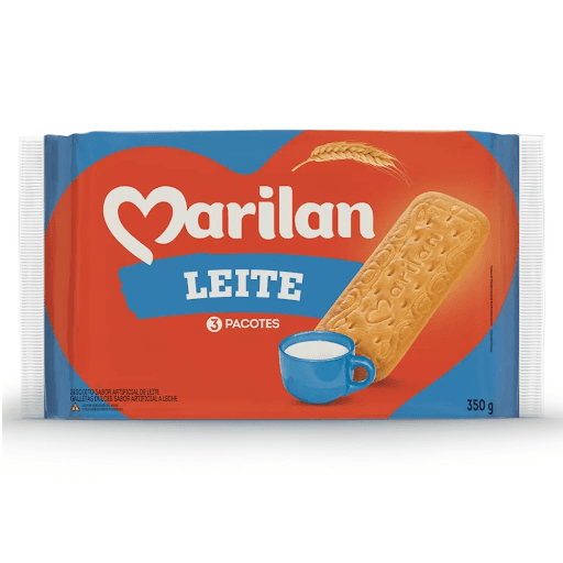 Biscoito Leite Marilan Pacote 350g - Biscoito Leite Marilan Pacote 350g 3 Unidades