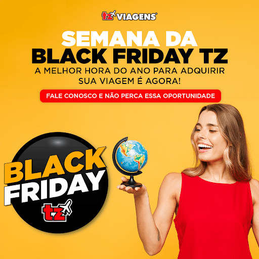 A melhor semana do ano para garantir aquela viagem dos sonhos finalmente chegou! 🤩

É Black Friday na TZ Viagens e os preços estão tão surpreendentes, que o seu próximo embarque vai ser antes do que você imagina.

É a hora perfeita para transformar planos em passagens, roteiros e reservas confirmadas.

📞 Entre em contato e conheça nossas condições especiais!

#tzviagens @tzviagens #agenciadeviagens #viagem #destinos #blackfriday #blackfridaytz