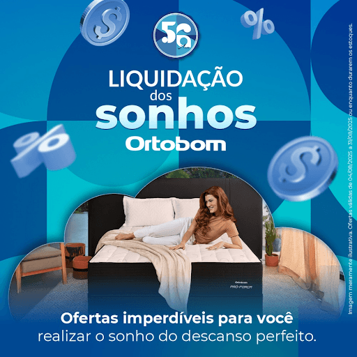 A Liquidação dos Sonhos Ortobom chegou! 👏 - Condições imperdíveis para você renovar seu descanso com nossos colchões mais vendidos e desejados: Liberty, Orion, Orthopur, Absolut Hybrid, Only e muito mais!
Aproveite também para levar cabeceiras, bases, roupas de cama e travesseiros com descontos especiais. 

Passe em nossas lojas e não fique de fora!