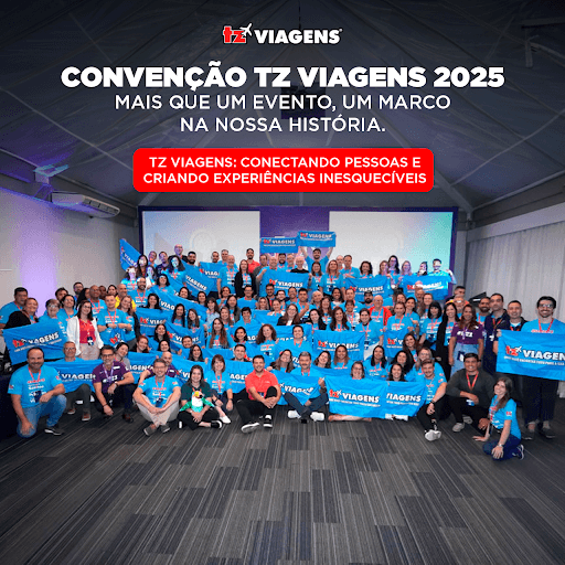 A maior convenção da nossa história! 🤝

A Convenção TZ Viagens 2025 aconteceu no Hotel Pestana, em São Paulo, reafirmando o propósito que move toda a rede: conectar pessoas por meio do turismo.

Com o tema “Conectando Pessoas”, o evento reuniu 150 franqueados e parceiros em dois dias de capacitação, inovação e troca de experiências, consolidando-se como a convenção mais estruturada da marca!

Somos a maior rede de franquias de agências de viagens multimarcas do Brasil, e seguimos crescendo com propósito, união e resultados. 🌍