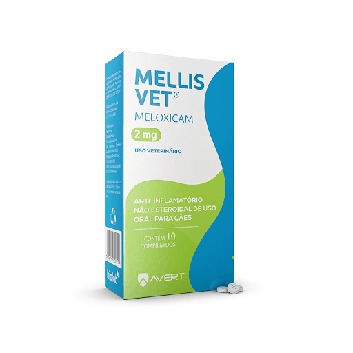 Mellis Vet 2Mg Com x 10 - Avert - Mellis Vet ® é um anti-inflamatório não esteroidal composto por Meloxicam, inibe a produção de prostaglandinas envolvidas no processo inflamatório.
