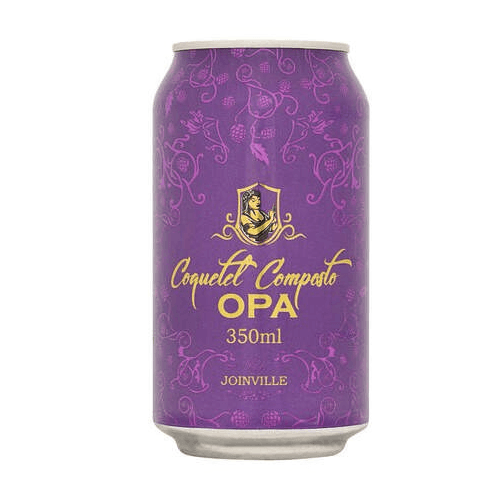Coquetel Composto Lata 350 Ml - Opa Bier - Essa mistura especial de sabores, possui aroma frutado e paladar adocicado, uma combinação surpreendente. A Opa Bier inova mais uma vez com esse composto de chopp Pilsen e vinho tinto.