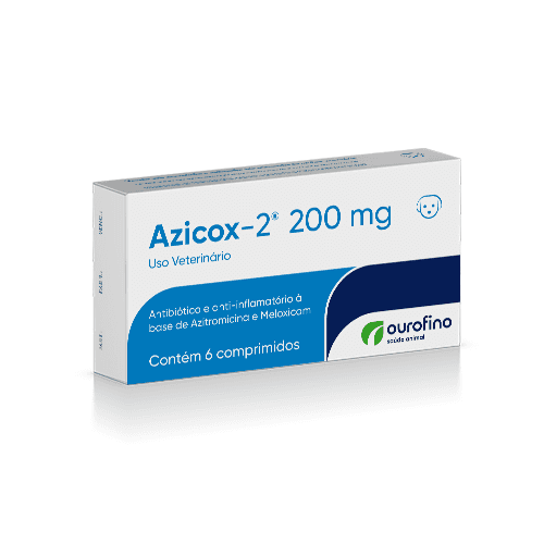 Azicox-2 Comp. 6 X  200 Mg - Antibiótico bactericida e anti-inflamatório não 
esteroide à base de Azitromicina e Meloxicam.