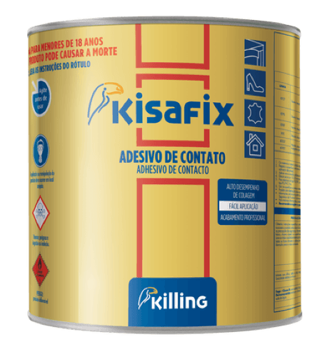 Kisafix Adesivo De Contato Extra - 0,75Kg - Adesivo de alto desempenho que garante uma colagem rápida e segura.