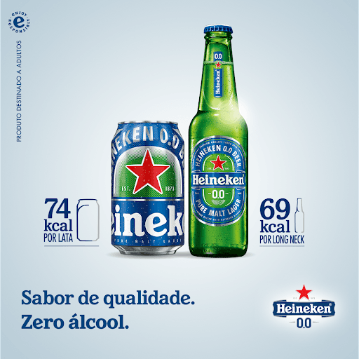 Abrir uma durante a reunião? Agora você pode! A versão zero álcool da verdinha mais amada do Brasil já está disponível. Heineken 0.0 é sabor de qualidade. Que tal? #Heineken00