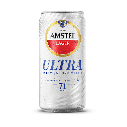 Cerveja Amstel Ultra Lata 269ml - Amstel Ultra 269ml lata é Amstel com apenas 71 calorias, sem glúten, baixa em carboidratos e com 4% de teor alcoólico.
Amstel Ultra, puro malte com menos calorias para você parar de contar calorias.
